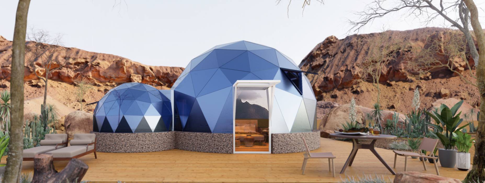 札达县球形智能光伏玻璃星空房